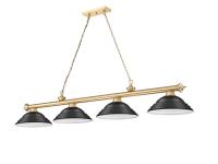 Four Light Billiard by Z-Lite - Cordon Collection, Heritage Brass Finish - 2306-4HBR-SMB