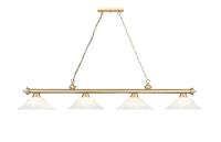 Four Light Billiard by Z-Lite - Cordon Collection, Heritage Brass Finish - 2306-4HBR-WM16