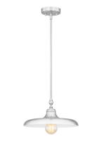 One Light Pendant by Z-Lite - Camden Collection, Brushed Nickel Finish - 2308P14-BN