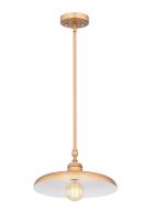 One Light Pendant by Z-Lite - Camden Collection, Rubbed Brass Finish - 2308P14-RB