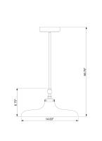 One Light Pendant by Z-Lite - Camden Collection, Rubbed Brass Finish - 2308P14-RB