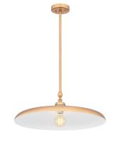 One Light Pendant by Z-Lite - Camden Collection, Rubbed Brass Finish - 2308P24-RB