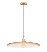 One Light Pendant by Z-Lite - Camden Collection, Rubbed Brass Finish - 2308P24-RB