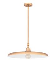 One Light Pendant by Z-Lite - Camden Collection, Rubbed Brass Finish - 2308P24-RB