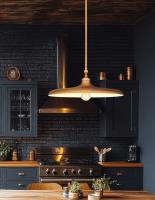 One Light Pendant by Z-Lite - Camden Collection, Rubbed Brass Finish - 2308P24-RB