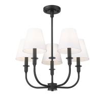 Five Light Chandelier by Z-Lite - Tova Collection, Matte Black Finish - 3049-18C-MB
