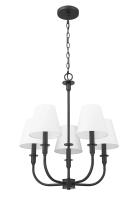 Five Light Chandelier by Z-Lite - Tova Collection, Matte Black Finish - 3049-18C-MB