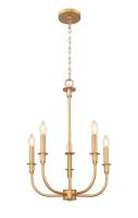 Five Light Chandelier by Z-Lite - Tova Collection, Rubbed Brass Finish - 3049-18C-RB