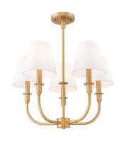 Five Light Chandelier by Z-Lite - Tova Collection, Rubbed Brass Finish - 3049-18C-RB