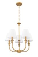 Five Light Chandelier by Z-Lite - Tova Collection, Rubbed Brass Finish - 3049-18C-RB