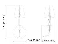 One Light Wall Sconce by Z-Lite - Tova Collection, Brushed Nickel Finish - 3049-1S-BN