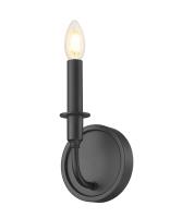 One Light Wall Sconce by Z-Lite - Tova Collection, Matte Black Finish - 3049-1S-MB
