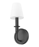 One Light Wall Sconce by Z-Lite - Tova Collection, Matte Black Finish - 3049-1S-MB