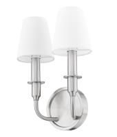 Two Light Wall Sconce by Z-Lite - Tova Collection, Brushed Nickel Finish - 3049-2S-BN