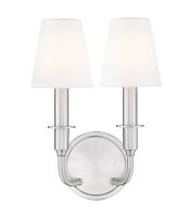 Two Light Wall Sconce by Z-Lite - Tova Collection, Brushed Nickel Finish - 3049-2S-BN