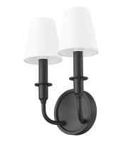 Two Light Wall Sconce by Z-Lite - Tova Collection, Matte Black Finish - 3049-2S-MB