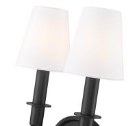 Two Light Wall Sconce by Z-Lite - Tova Collection, Matte Black Finish - 3049-2S-MB
