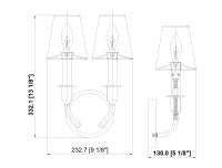 Two Light Wall Sconce by Z-Lite - Tova Collection, Matte Black Finish - 3049-2S-MB