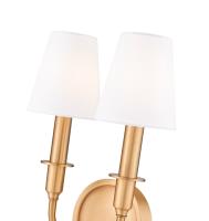 Two Light Wall Sconce by Z-Lite - Tova Collection, Rubbed Brass Finish - 3049-2S-RB