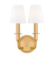 Two Light Wall Sconce by Z-Lite - Tova Collection, Rubbed Brass Finish - 3049-2S-RB