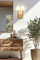 Two Light Wall Sconce by Z-Lite - Tova Collection, Rubbed Brass Finish - 3049-2S-RB