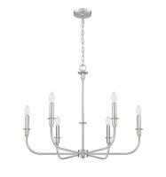 Six Light Chandelier by Z-Lite - Tova Collection, Brushed Nickel Finish - 3049-32BN