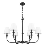 Six Light Chandelier by Z-Lite - Tova Collection, Matte Black Finish - 3049-32MB