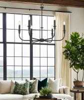 Six Light Chandelier by Z-Lite - Tova Collection, Matte Black Finish - 3049-32MB