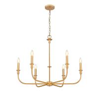 Six Light Chandelier by Z-Lite - Tova Collection, Rubbed Brass Finish - 3049-32RB