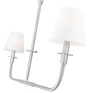 Two Light Linear Chandelier by Z-Lite - Tova Collection, Brushed Nickel Finish - 3049-42L-BN