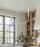Two Light Linear Chandelier by Z-Lite - Tova Collection, Brushed Nickel Finish - 3049-42L-BN