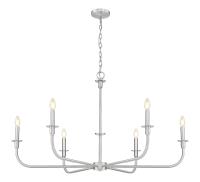 Six Light Chandelier by Z-Lite - Tova Collection, Brushed Nickel Finish - 3049-45BN