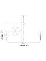 Six Light Chandelier by Z-Lite - Tova Collection, Brushed Nickel Finish - 3049-45BN