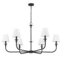 Six Light Chandelier by Z-Lite - Tova Collection, Matte Black Finish - 3049-45MB