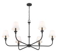 Six Light Chandelier by Z-Lite - Tova Collection, Matte Black Finish - 3049-45MB