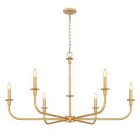 Six Light Chandelier by Z-Lite - Tova Collection, Rubbed Brass Finish - 3049-45RB