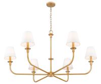 Six Light Chandelier by Z-Lite - Tova Collection, Rubbed Brass Finish - 3049-45RB