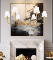 Six Light Chandelier by Z-Lite - Tova Collection, Rubbed Brass Finish - 3049-45RB