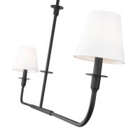 Two Light Linear Chandelier by Z-Lite - Tova Collection, Matte Black Finish - 3049-60L-MB