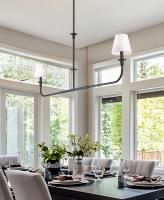 Two Light Linear Chandelier by Z-Lite - Tova Collection, Matte Black Finish - 3049-60L-MB