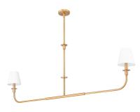 Two Light Linear Chandelier by Z-Lite - Tova Collection, Rubbed Brass Finish - 3049-60L-RB
