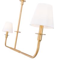 Two Light Linear Chandelier by Z-Lite - Tova Collection, Rubbed Brass Finish - 3049-60L-RB
