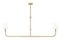 Two Light Linear Chandelier by Z-Lite - Tova Collection, Rubbed Brass Finish - 3049-60L-RB
