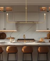 Two Light Linear Chandelier by Z-Lite - Tova Collection, Rubbed Brass Finish - 3049-60L-RB