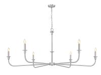 Six Light Chandelier by Z-Lite - Tova Collection, Brushed Nickel Finish - 3049-62BN