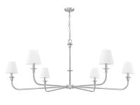 Six Light Chandelier by Z-Lite - Tova Collection, Brushed Nickel Finish - 3049-62BN