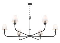 Six Light Chandelier by Z-Lite - Tova Collection, Matte Black Finish - 3049-62MB