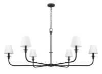 Six Light Chandelier by Z-Lite - Tova Collection, Matte Black Finish - 3049-62MB