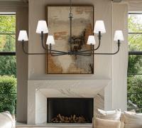 Six Light Chandelier by Z-Lite - Tova Collection, Matte Black Finish - 3049-62MB