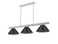 Three Light Billiard by Z-Lite - Vanguard Collection, Brushed Nickel Finish - 3050-3BN-ARS